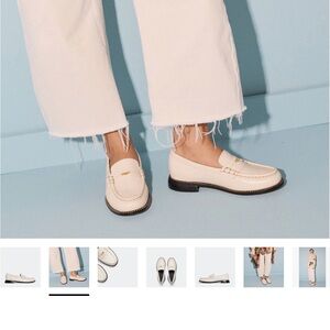Freda Salvador Elba Penny Loafer in Bone